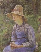 Camille Pissarro Young Peasant Girl Wearing a Hat Germany oil painting reproduction